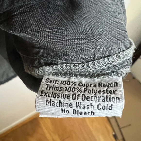 Johnny Was Charcoal and Crimson Embroidered Tunic - Picture 4 of 5